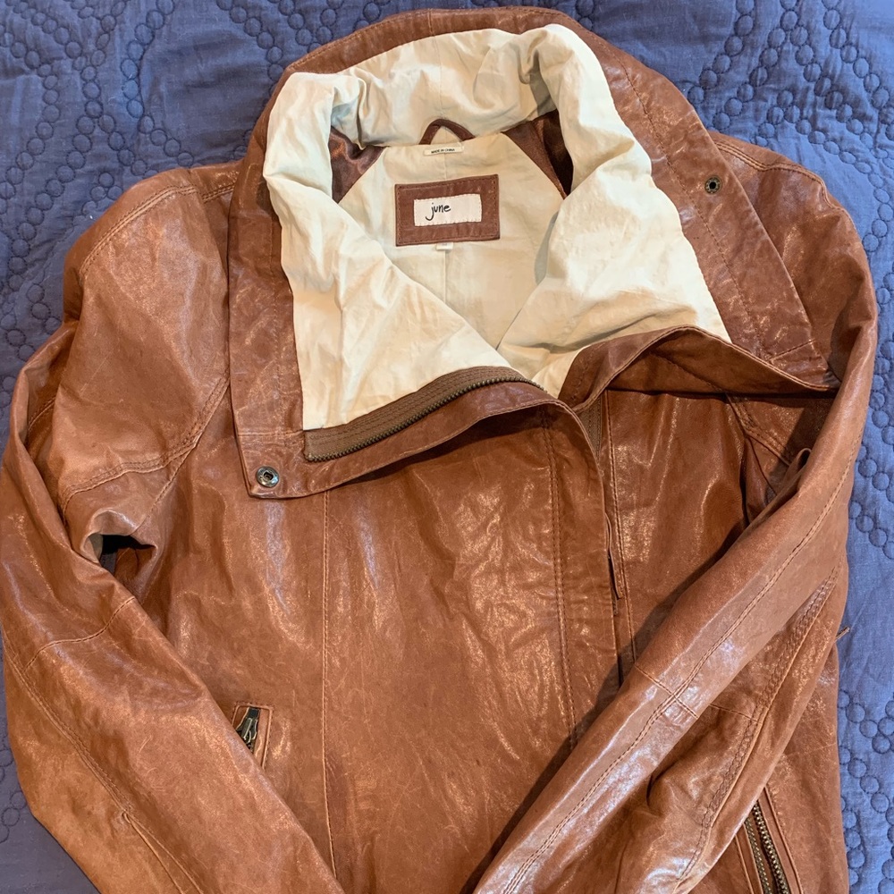 June 100% real leather jacket
